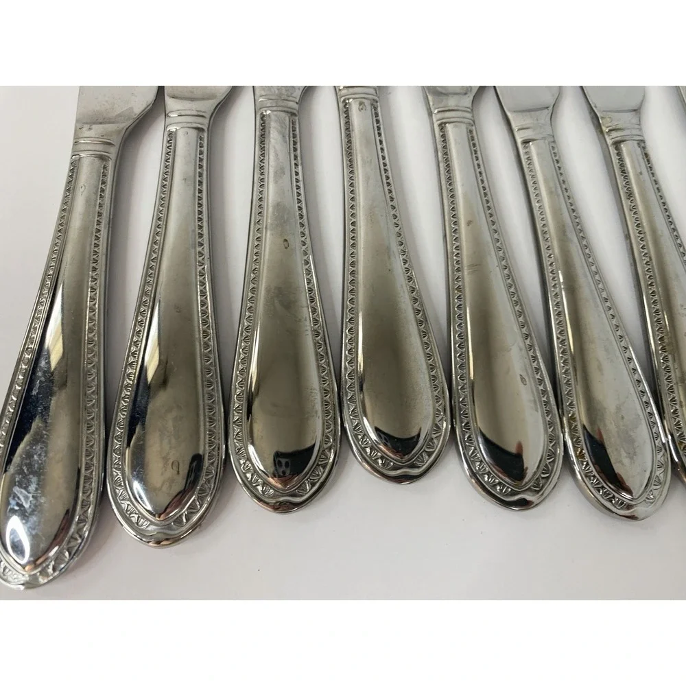 Mikasa Sinclair-Belvedere Stainless Oval Dinner Knives Set Of 8